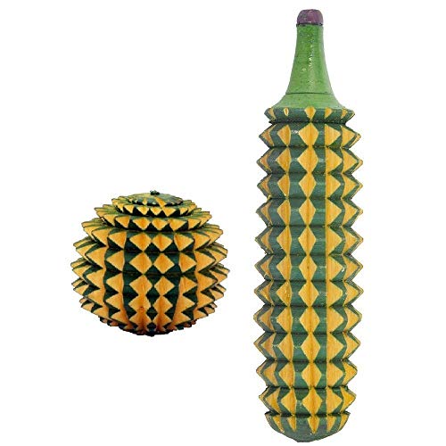 EKIN Accupressure Wooden Karela Ball Combo Massager - 1 Ball 1 Karela