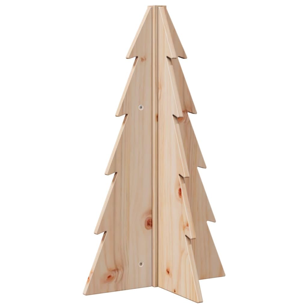 Árbol de Navidad de madera para decorar, 69,5 cm, madera maciza de pino, árbol de decoración DIY para ambiente festivo de Navidad, interior