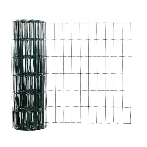 KARVERS Anthrazit Maschendrahtzaun 1 0x25m Maschenweite 50x100mm Robuster Verzinkter & PVC-beschichteter Gartenzaun Flexibel für Gelände Drahtstärke 2 1mm
