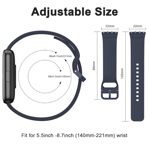 Image of Tobfit Strap Compatible for Samsung Galaxy Fit 3 (Watch Not Included), Flexible Premium Adjustable Watch Band for Galaxy Fit3 2024 SM-R390 Men & Women