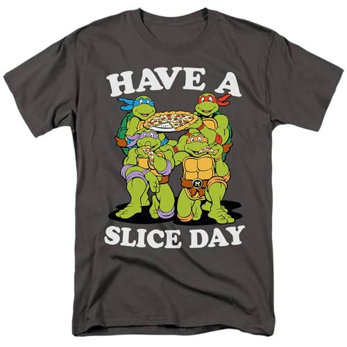 T-shirt TMNT imprimé vintage Have A Slice Day avec motif résistant au lavage