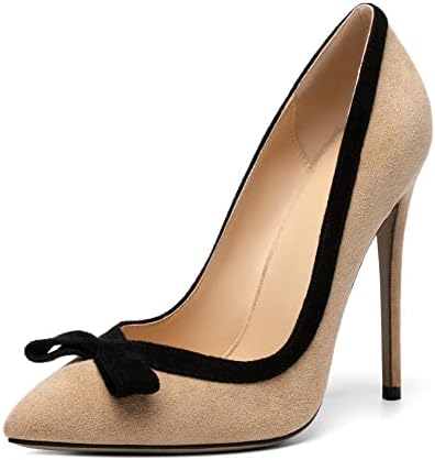 حذاء بكعب عالٍ من Zamikoo بمقدمة مدببة بدون رباط وكعب عالٍ مدبب مع شريط، حذاء كلاسيكي بكعب كاجوال لحفلات الزفاف مقاس 4.7 بوصة، كعب سويدي بيج، 8, بيج شامواه, 38 EU حذاء بكعب عالٍ من Zamikoo بمقدمة مدببة بدون رباط وكعب عالٍ مدبب مع شريط، حذاء كلاسيكي بكعب كاجوال لحفلات الزفاف مقاس 4.7 بوصة، كعب سويدي بيج، 8, بيج شامواه, 38 EU