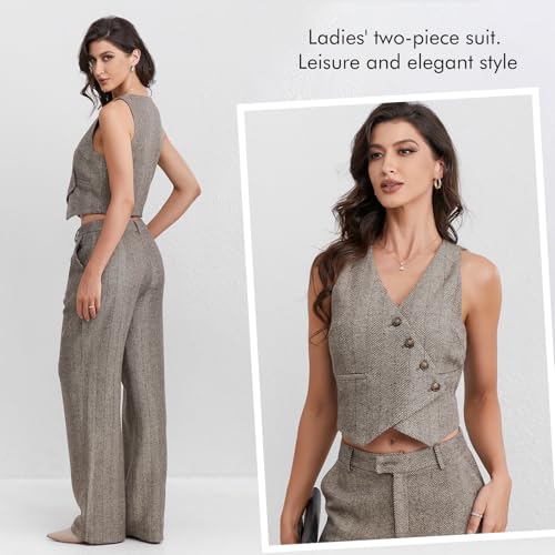 Women's V-Neck Vest and Suit Pants - Multifunctional Casual Office wear3