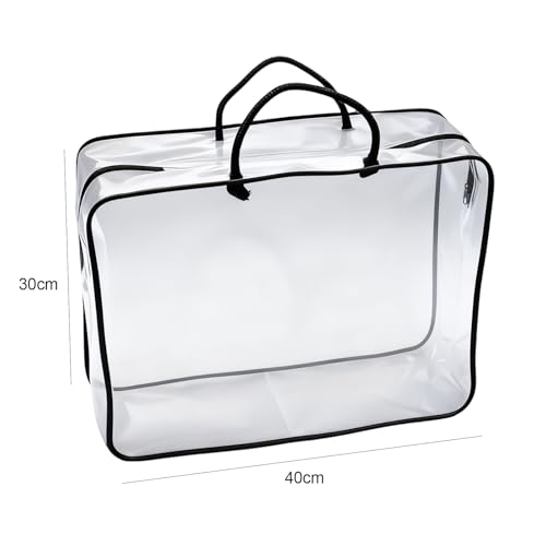 3er Set transparente Garn-Aufbewahrungstaschen mit Zubehör (40x30x10 cm) – Bild 5