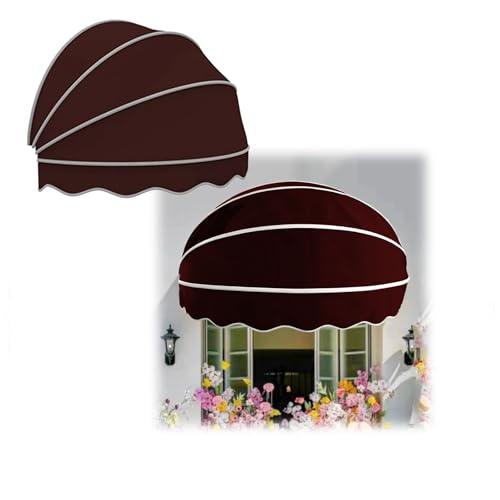 Canvas Door Awning, Curved Awnings for Front Door, Foldable Sunshade