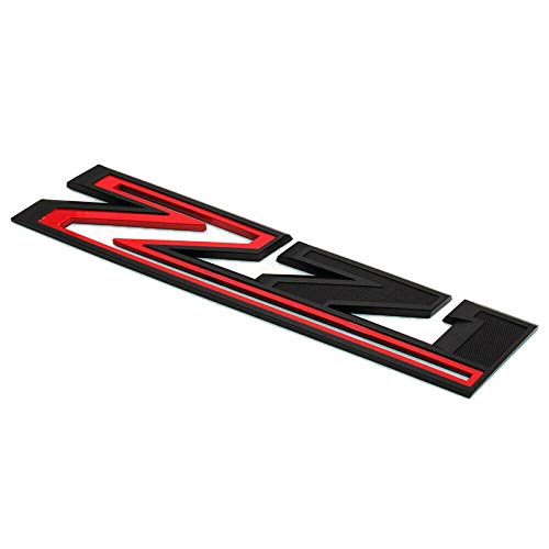 Image of 1PC 2019-2021 Silverado Z71 Emblem Badge 84632695 OEM Nameplate Replacement For 19-21 1500HD 2500HD 3500 HD (Black Red)