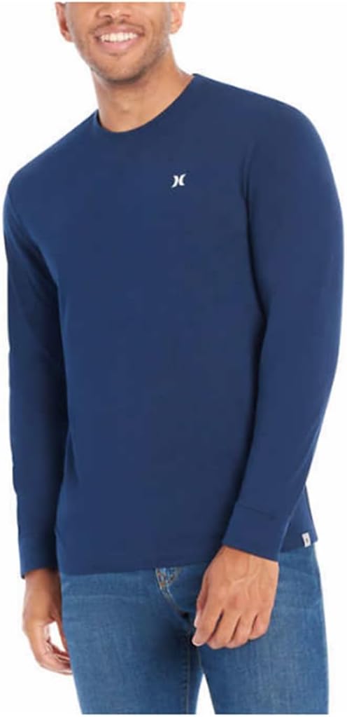 Hurley Men's Everyday Long Sleeve T-Shirt, Navy Blue, Small