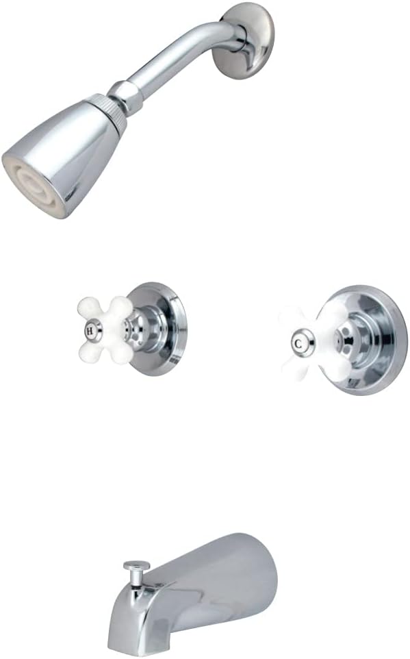 Kingston Brass Single Handle Tub & Shower Faucet - Polished Chrome 5-Inch Spout