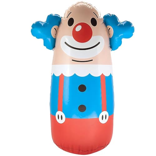 Inflatable Clown Punching Bag - 3 Feet Tall - Stand up Toy for Kids - Circus Party Games