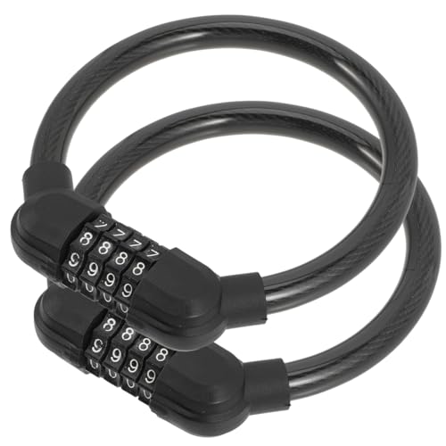 DECORNIJIA 2個 四位字式耐摩耗自転車ロック 携帯便利で頑丈なバイク マウンテンバイク 電動スクーター対応盗難防止プロ仕様ロック