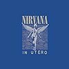 Nirvana T Shirt in Utero Cover Adult Royal Blue Short Sleeve 90s Grunge Music Vintage Style Graphic Tees, Royal, Medium #3