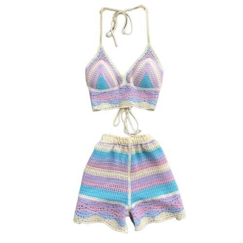 Conjunto halter de dos piezas con pantalones de pierna ancha fluida 4