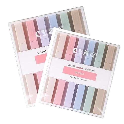 Image of Aesthetic Cute Highlighters Bible and Pens No Bleed Mild Soft Chisel Tip Pastel Highlighters Marker Pens for Journaling Note Taking School Stationary (12 Pcs Aesthetic Highlighter), Multicolor