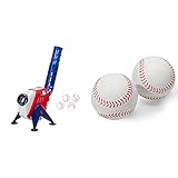Franklin Sports Kids MLB Baseball Pitching Machine for Kids Batting Practice - MLB Power Pitcher with Adjustable Speeds and Launch Angles with MLB Replacement Foam Balls 2 pk No. 14941