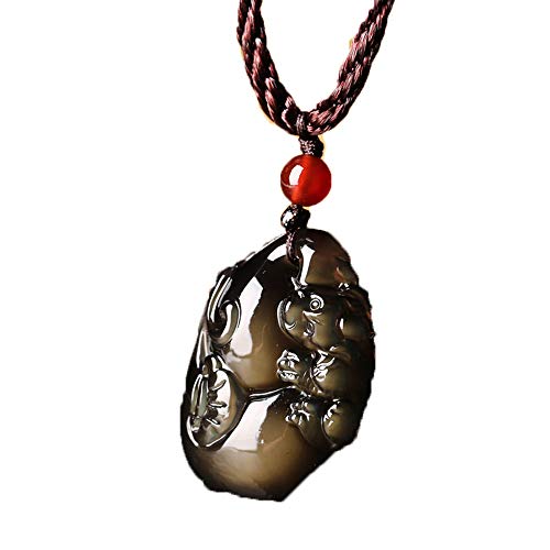 Natural Rainbow Eye Obsidian Pendant Jin Yao Stone Pendant Iwoyi Food Beverage Fulu Pixiu Men And Women Pendant Fashion Accessories #TOP5