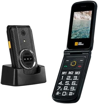 AGM M8 Rugged Basic Flip Phone, 4G Feature Cell Phone, Simple Mobile Phones, Waterproof | Drop-Proof, SOS Side Key, Speed Dial, 104dB Powerful Speaker, Large Keypad&Fonts, Dual SIM, for T-Mobile ONLY