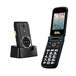 AGM M8 Rugged Basic Flip Phone, 4G Feature Cell Phone, Simple Mobile Phones, Waterproof & Drop-Proof, SOS Side Key, Speed Dial, 104dB Speaker, Large Fonts & Big Buttons, Dual SIM, FM Radio, Flashlight