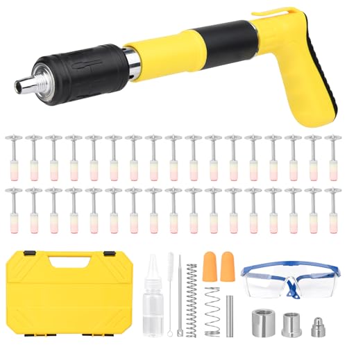 SONEE Concrete Nail Gun Kit with 200pcs Nails, 5 Speed Adjustable...