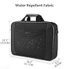 KROSER Laptop Bag 15.6 Inch Briefcase Laptop Shoulder Messenger Bag Water-Repellent Lightweight Urban Office Bag Business Carrying Handbag School Computer Bag for Men/Women-Black #4
