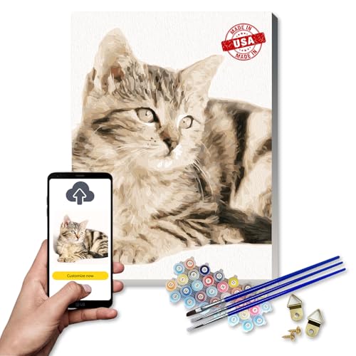 Image of Custom Paint by Numbers kit for Adults - Personalized Paint by Numbersfor Beginner Customized DlY Paint byNumbers from Photo Oil Painting on Canvas Home Wall Decor Special Handmade Gift (D:16×24 in)