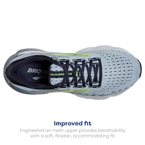 Image of Brooks Women's Glycerin GTS 20 Supportive Running Shoe - Light Blue /Peacoat /Nightlife - 8.5 Medium