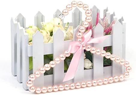 20cm Plastic Imitation Pearl Clothes Hanger Bow Dress Coat Wardrobe Storage Organizer Dry Rack for Children Kids (2,20pcs)