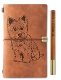 InnoBeta Westie Gifts for Women Dog Mom - My Bestie is a Westie Journal Pen Set - Dog Lovers Refillable Notebook 7x5 Inches