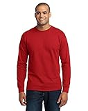 Port & Company Men's Tall Long Sleeve 50/50 Cotton/Poly T Shirt 2XLT Red