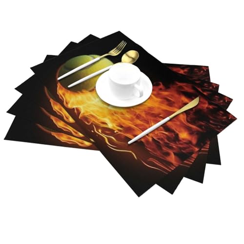 Set de table résistant à la chaleur napperon lavable et étanche x4 - 4