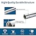 UMEKEN Spinning Static Dance Pole Portable Removable Adjustable 45mm Dancing Pole for Home Exercise Club Party Pub, Dancer Pole for Beginners and Professionals 440lb Weight Capacity, Silver