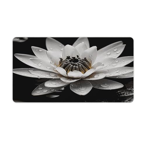 Sous-main de bureau noir et blanc imperméable et grand tapis de souris pour la maison