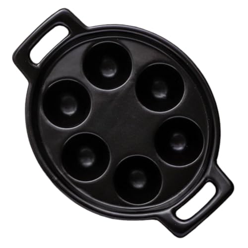 PHENOFICE Plato De Caracoles Al Horno, Bandeja De Cerámica, Plato De Caracoles Con Mariscos, Bandeja Para Caracoles, Bandeja Para Caracoles, Platos De Cerámica Para Caracoles, Plato De