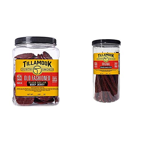 Tillamook Country Smoker Tillamook Real Hardwood Smoked Old Fashioned Silver Dollar Beef Jerky 13Oz Resealable Jar & Tillamook Real Hardwood Smoked Old Fashioned Silver Dollar Beef Jerky #TOP17