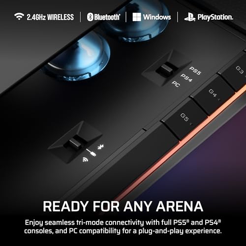 Corsair NOVABLADE PRO Wireless Hall Effect Leverless Controller – 15-Main Key Layout, 1000Hz Polling, 2.4GHz Wireless, SOCD, MGX Hyperdrive Hall Effect Magnetic Switches – PS5, PS4, PC – Black - Image 8