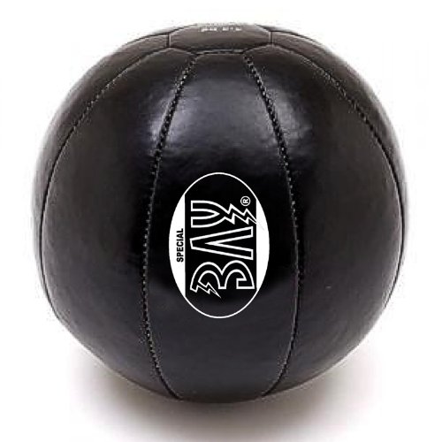 BAY Schwarz Leder 5 Kilo Medizinball Profi Qualität Gymnastik