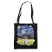 Starry Night Impressionist - Dog Art Lagotto Romagnolo Tote Bag