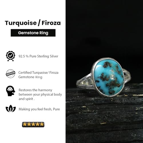 Reiki Crystal Products Natural Certified Silver Gemstone Adjustable Ring Yellow Sapphire Emerald Hessonite Turquoise firoza Ruby Manik Panna Pukhraj Neelam Stone Ring for Women Men