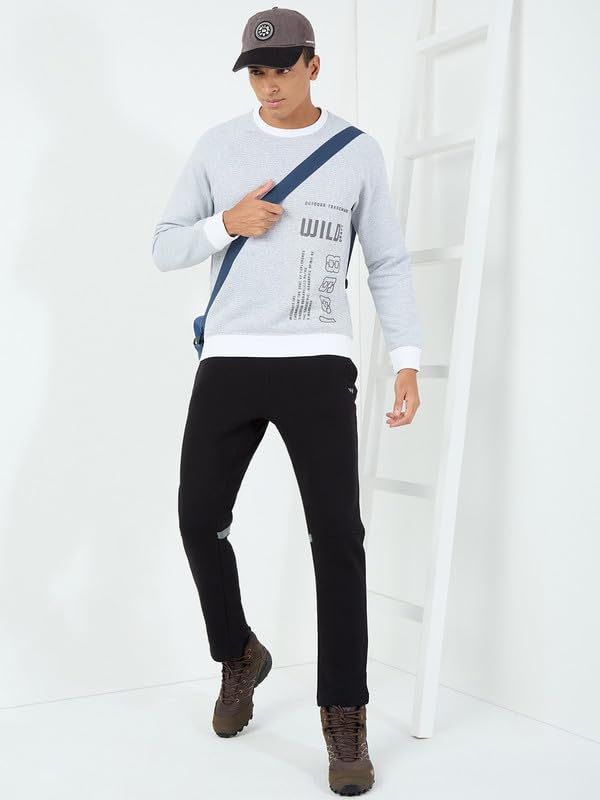 Image of Wildcraft Men Regular Mid Rise Cotton Blend Pants | Trousers |