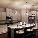 CLAXY Ecopower Industrial Barn Mini Metal Pendant Light 1 Light Hardwired for Kitchen Loft Restaurant Bar