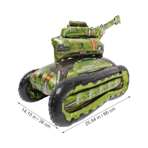 Zerodeko Army Tank Balloon Camouflage Tank 3D Foil Balloon Camo Army Themed Party Decoration for Kids Birthday Baby Shower - Image 4