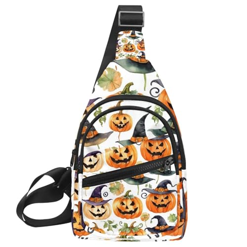 Sac à bandoulière Halloween multicolore 4-en-1 avec peinture aquarelle