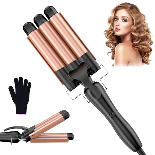 Ferro arricciacapelli 3 botti Beach Waves Ferro ondulato per...