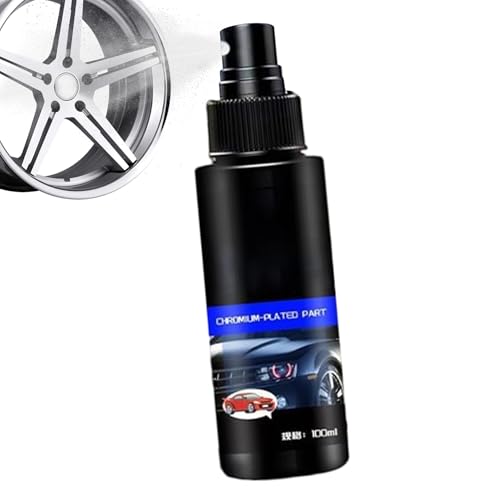 Polish pour Jantes Chrome | Nettoyant et Polish Chrome Auto - Spray Restaurateur 300ml Pour Jantes Auto Peinture Métal Élimination Des Rayures Application...