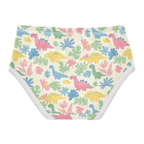 Joisal Toddler Girls Underwear 2t Cotton Little Girl Panties Durable Briefs Underpants Cute Cartoon Dinosaurs Colorful2
