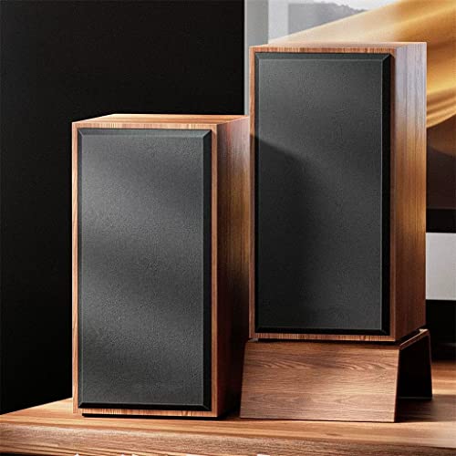 UWEREBFM Ordenador de audio para computadora portátil con altavoces de escritorio, altavoces de subwoofer, mini ventiladores activos con cable de madera, altavoces pequeños, 75 x 95 x 150 mm