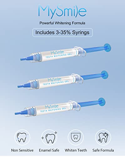 Mysmile Teeth Whitening Gel Pen Refill Pack, 3 Non-Sensitive Teeth Whitening Pen, Deluxe Teeth Whitener Dental Grade Tooth Whitening Gel With Carbamide Peroxide For Home, 10 Min Fast Result #TOP2