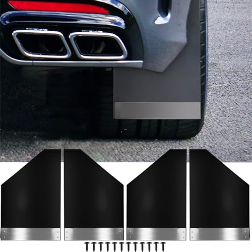 Image of Car Mud Flaps Universal Fit Splash Guards with Night Reflectors Car Mudguard Front and Rear Protection for Trucks Cars SUVs Vans, 4Pcs