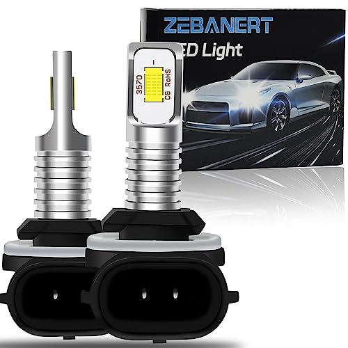 ZEBANERT Compatible with Honda Pioneer 500 700 Fog lamps Bulbs 2014 2015 2016 2017 2018 2019 2020 2021, 881 894 886 862 Fog lamps Bulbs, 400% Brighter 10000LM 6000k Super White,Pack of 2