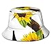 Produktbild SDFRG Buchstabe S mit Flora-Elementen Sonnenblumen auf dunkel gefärbtem abstraktem Kunstdruck-Eimer Sonnenhut für Männer & Frauen Packbare Sommer-Fischer-Mützen-Safari, Strand & Bootfahren