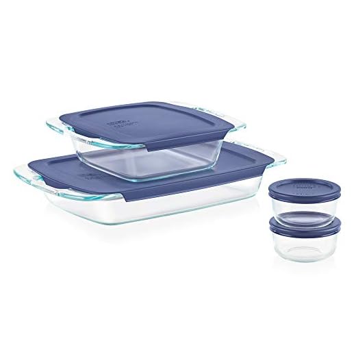 Pyrex Grab Glass Bakeware and Food Storage Set, 8-Piece, Clear